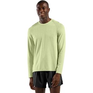 Odlo Crew Essential Seamless Long Sleeve T-shirt Shadow Lime Melange S Men Odlo Crew Essential Seamless Long Sleeve T-shirt Shadow Lime Melange S Men