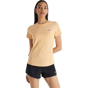 New Balance Jacquard Slim Short Sleeve T-shirt Peach Blossom XS Women New Balance Jacquard Slim Short Sleeve T-shirt Peach Blossom XS Women