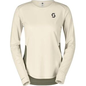 Scott Endurance Tech Long Sleeve T-shirt Cotton White / Hay Green M Women Scott Endurance Tech Long Sleeve T-shirt Cotton White / Hay Green M Women