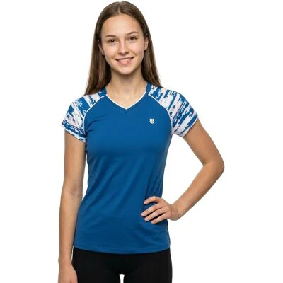K-swiss Hypercourt Cap Sleeve 2 Short Sleeve T-shirt Classic Blue / Print S K-swiss Hypercourt Cap Sleeve 2 Short Sleeve T-shirt Classic Blue / Print S