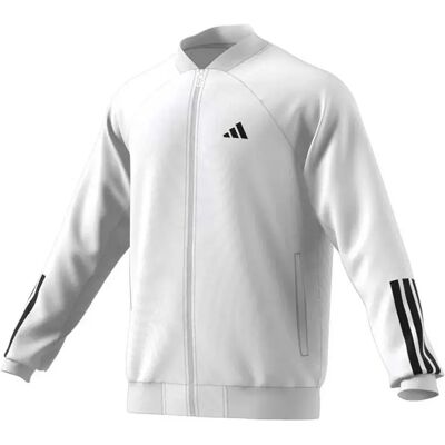 Adidas Men’s White Tennis Jacket - Breathable, Recycled Material Adidas Men’s White Tennis Jacket - Breathable, Recycled Material