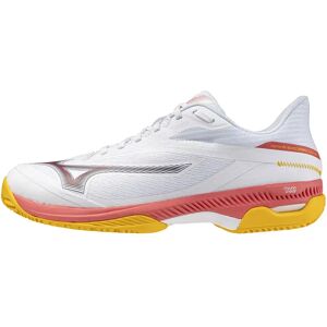 Mizuno Wave Exceed Court Cc Clay Shoes White / Calypso Coral / Citrus UK 9 Mizuno Wave Exceed Court Cc Clay Shoes White / Calypso Coral / Citrus UK 9