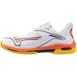 Mizuno Wave Exceed Tour 6 Cc Clay Shoes White / Fiery Coral 2 / Citrus UK 10 Mizuno Wave Exceed Tour 6 Cc Clay Shoes White / Fiery Coral 2 / Citrus UK 10