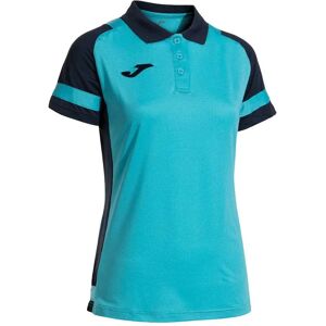 Joma Lider Short Sleeve Polo Fluor Turquoise / Navy Blue 2XL Joma Lider Short Sleeve Polo Fluor Turquoise / Navy Blue 2XL