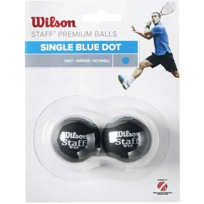 Wilson Staff Fast Single Blue Dot Squash Balls Black 2 Balls unisex Wilson Staff Fast Single Blue Dot Squash Balls Black 2 Balls unisex