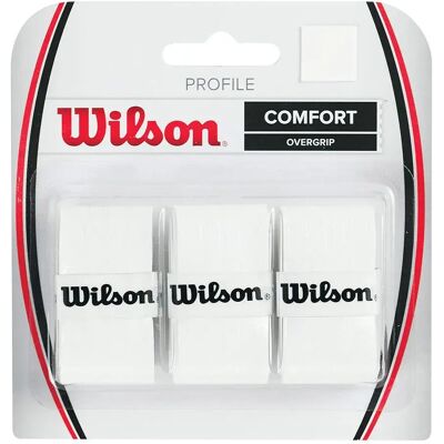 Wilson Tennis Profile Overgrip - Pack of 3 - White - Overgrip Wilson Tennis Profile Overgrip - Pack of 3 - White - Overgrip