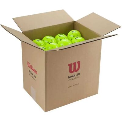 Wilson Max 40 Outdoor Case Pickleball Balls Green / 3 Balls Wilson Max 40 Outdoor Case Pickleball Balls Green / 3 Balls