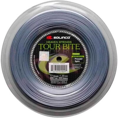 Solinco Tour Bite Grey Tennis String - High Spin Control Solinco Tour Bite Grey Tennis String - High Spin Control