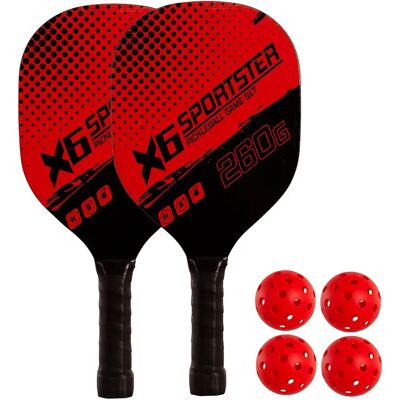 Softee Wooden Pickleball Set Red One Size unisex Softee Wooden Pickleball Set Red One Size unisex