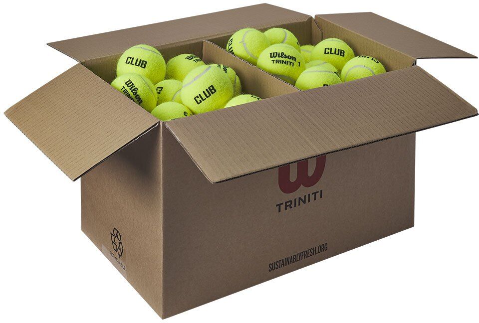 Wilson Triniti Club Tennis Balls Box 72 Units Yellow One Size