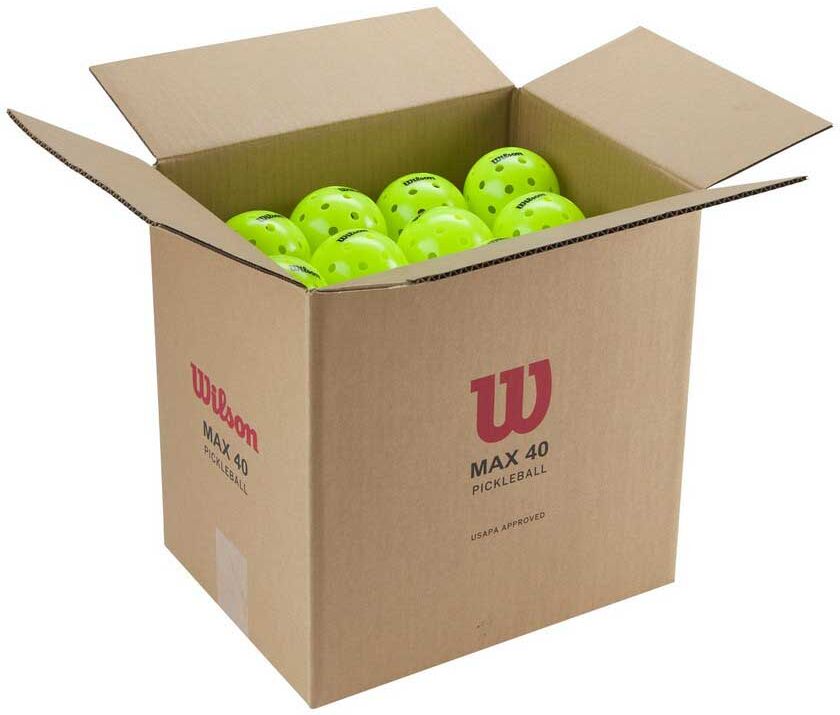 Wilson Max 40 Outdoor Case Pickleball Balls Green / 3 Balls