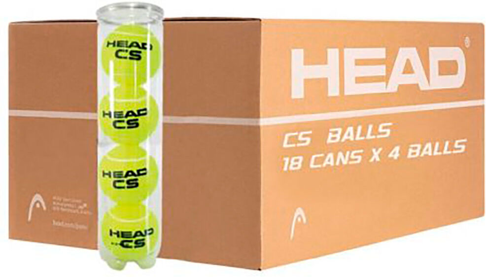 Head Racket Cs 2025 Tennis Balls Box 18 x 4 Balls