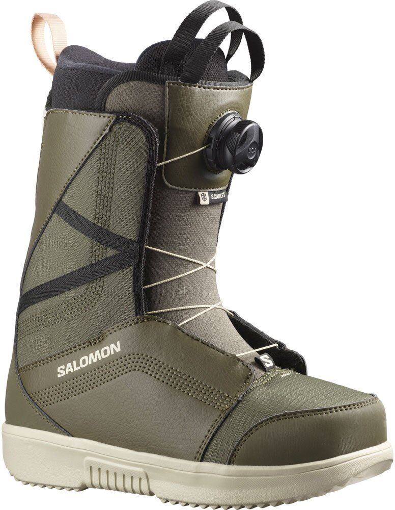 Salomon Scarlet Boa Snowboard Boots Army Green-X / Rainy Day / Black 24.0 Men