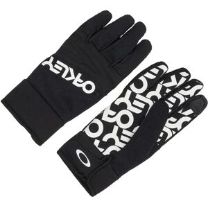 Oakley Apparel Factory Pilot Core Gloves Black / White Logo L Men Oakley Apparel Factory Pilot Core Gloves Black / White Logo L Men