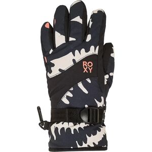Roxy Jettry Gloves True Black Big Flower M male Roxy Jettry Gloves True Black Big Flower M male