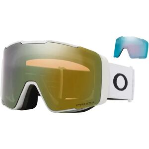 Oakley Goggles Line Miner Pro L Ski Goggles Matte White Prizm Sage Gold/CAT3 + Prizm Sapphire/CAT3 Men,Women Oakley Goggles Line Miner Pro L Ski Goggles Matte White Prizm Sage Gold/CAT3 + Prizm Sapphire/CAT3 Men,Women