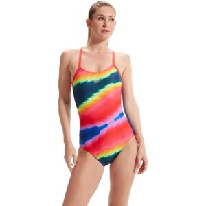 Speedo Allover Fixed Crossback Swimsuit True Cobalt / Watermelon / Harlequin Green / Sweet Purpl UK 34 Women Speedo Allover Fixed Crossback Swimsuit True Cobalt / Watermelon / Harlequin Green / Sweet Purpl UK 34 Women
