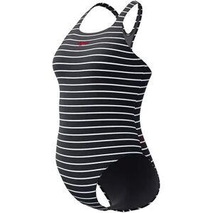 Speedo Endurance+ Printed Medalist Swimsuit Anthracite UK 36 Women Speedo Endurance+ Printed Medalist Swimsuit Anthracite UK 36 Women