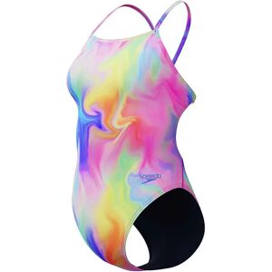 Speedo Printed V-back Swimsuit Hula Blend / Flare Pink UK 28 Women Speedo Printed V-back Swimsuit Hula Blend / Flare Pink UK 28 Women