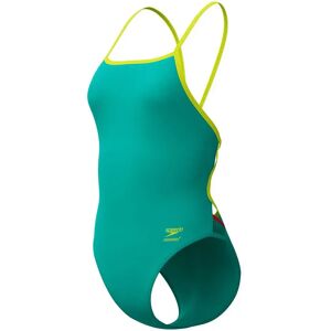 Speedo Fl Solid Tri Back Swimsuit Turquoise Gem UK 28 Women Speedo Fl Solid Tri Back Swimsuit Turquoise Gem UK 28 Women