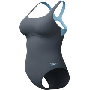 Speedo Flex Band Swimsuit Grey Lead UK 44 Women Speedo Flex Band Swimsuit Grey Lead UK 44 Women