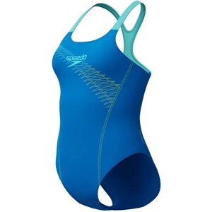 Speedo Medley Logo Swimsuit Lagoon Blue UK 34 Women Speedo Medley Logo Swimsuit Lagoon Blue UK 34 Women