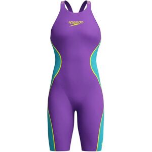 Speedo Fastskin Lzr Pure Intent 2.0 Open Back Competition Swimsuit Galaxy Grape / Mayan Blue / Hyper Yellow UK 24 Women Speedo Fastskin Lzr Pure Intent 2.0 Open Back Competition Swimsuit Galaxy Grape / Mayan Blue / Hyper Yellow UK 24 Women