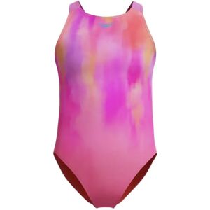 Speedo Print Pulseback Swimsuit Pink Lemonade / Neon Violet 8 Years Girls Speedo Print Pulseback Swimsuit Pink Lemonade / Neon Violet 8 Years Girls