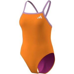 Adidas Thin Straps V-back Swimsuit Pure Tangerine / Bliss Lilac 36 Women Adidas Thin Straps V-back Swimsuit Pure Tangerine / Bliss Lilac 36 Women