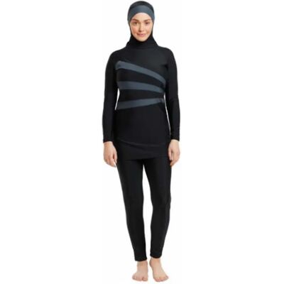 Zoggs Meelup Modesty Swimsuit Black / Grey 38 Women Zoggs Meelup Modesty Swimsuit Black / Grey 38 Women