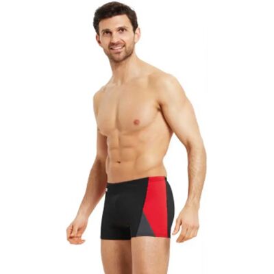 Zoggs Prism Hip Racer Swimming Shorts Black / Red XL Men Zoggs Prism Hip Racer Swimming Shorts Black / Red XL Men