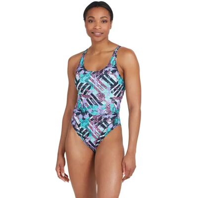 Zoggs Master Back Swimsuit Breakaway Print 38 Women Zoggs Master Back Swimsuit Breakaway Print 38 Women