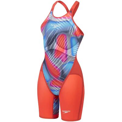 Speedo Fastskin Lzr Pure Valor 2.0 Kneeskin Open Back Competition Swimsuit Flame Red / Picton Blue UK 22 Women Speedo Fastskin Lzr Pure Valor 2.0 Kneeskin Open Back Competition Swimsuit Flame Red / Picton Blue UK 22 Women