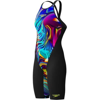 Speedo Fastskin Lzr Pure Valor 2.0 Closedback Swimsuit Black / Molten Blur UK 24 Women Speedo Fastskin Lzr Pure Valor 2.0 Closedback Swimsuit Black / Molten Blur UK 24 Women
