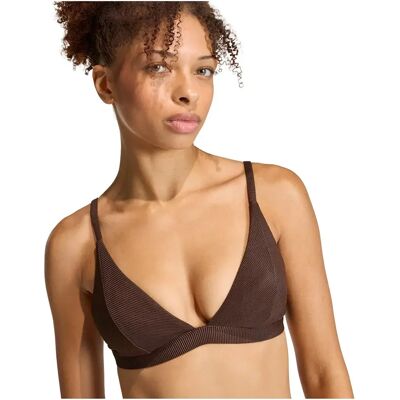 Adidas Iconisea Ribbed Padded Triangle Bikini Top Aurora Coffee 32 Women Adidas Iconisea Ribbed Padded Triangle Bikini Top Aurora Coffee 32 Women