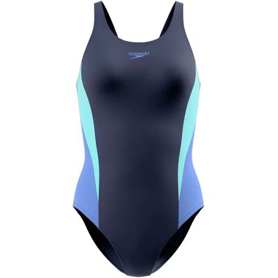 Speedo Colourblock Splice Muscleback Swimsuit Peacoat / Glacier Blue / Moonlight Lavender 34 Women Speedo Colourblock Splice Muscleback Swimsuit Peacoat / Glacier Blue / Moonlight Lavender 34 Women