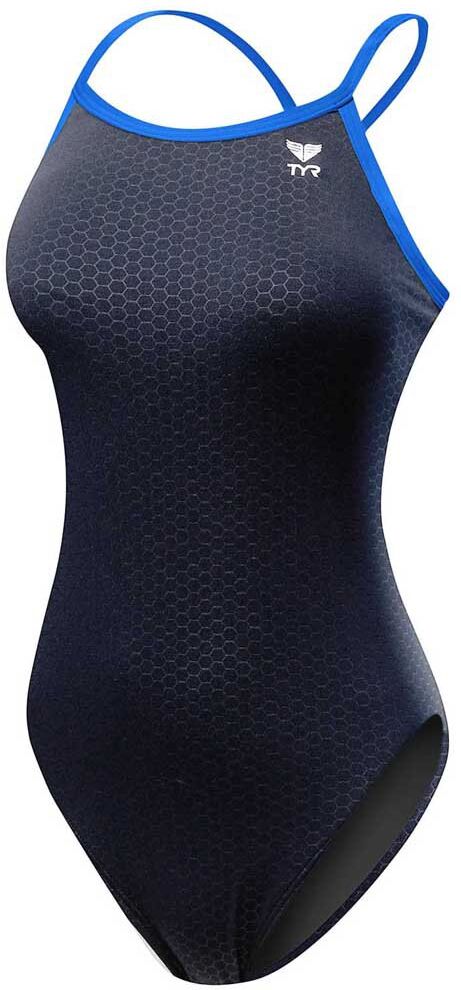 Tyr Hexa Diamondfit Swimsuit Black / Blue 34 Women