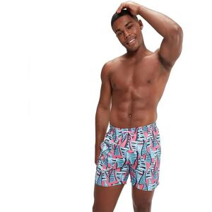 Speedo Printed Leisure 16´´ Swimming Shorts Fandango Pink / Pure Blue / Piciton Blue / Pale Tan S Men Speedo Printed Leisure 16´´ Swimming Shorts Fandango Pink / Pure Blue / Piciton Blue / Pale Tan S Men