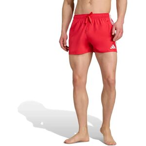 Adidas 3 Stripes 3´´ Swimming Shorts Pure Ruby / White L Men Adidas 3 Stripes 3´´ Swimming Shorts Pure Ruby / White L Men