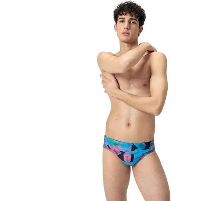 Speedo Allover Digi 7cm Swimming Brief True Navy / Siren Red UK 30 Men Speedo Allover Digi 7cm Swimming Brief True Navy / Siren Red UK 30 Men