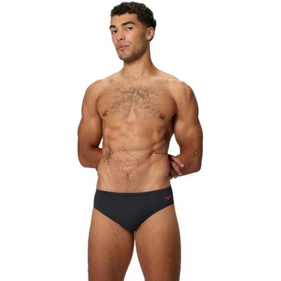 Speedo Hyperboom Swimming Brief Anthracite / High Risk Red UK 34 Men Speedo Hyperboom Swimming Brief Anthracite / High Risk Red UK 34 Men