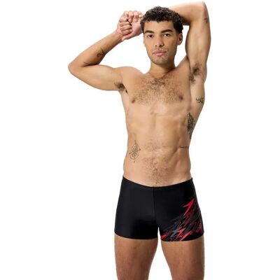 Speedo Medley Logo Swimming Boxer Anthracite / High Risk Red UK 34 Men Speedo Medley Logo Swimming Boxer Anthracite / High Risk Red UK 34 Men