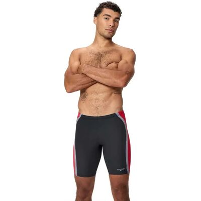 Speedo Solid Splice Jammer Anthracite / High Risk Red UK 34 Men Speedo Solid Splice Jammer Anthracite / High Risk Red UK 34 Men
