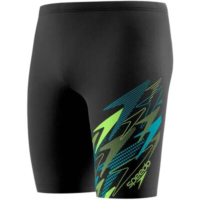 Speedo Medley Logo Jammer Anthracite / Hyper Teal 32 Men Speedo Medley Logo Jammer Anthracite / Hyper Teal 32 Men