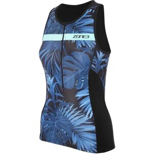Zone3 Activate+ Tropical Palm Neoprene Sleeveless T-shirt Navy / Mint M unisex Zone3 Activate+ Tropical Palm Neoprene Sleeveless T-shirt Navy / Mint M unisex