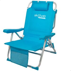 Aktive Aluminium Folding Chair Backpack 5 Position 66x58x80 Cm Blue One Size unisex Aktive Aluminium Folding Chair Backpack 5 Position 66x58x80 Cm Blue One Size unisex