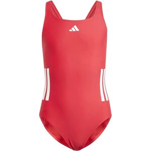Adidas 3 Stripes C Back Swimsuit Pure Ruby / White 3-4 Years Girls Adidas 3 Stripes C Back Swimsuit Pure Ruby / White 3-4 Years Girls