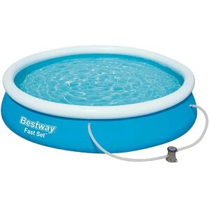 Bestway Swimming Pool Fast Set Round With Filter 366x76 Cm Blue One Size unisex Bestway Swimming Pool Fast Set Round With Filter 366x76 Cm Blue One Size unisex