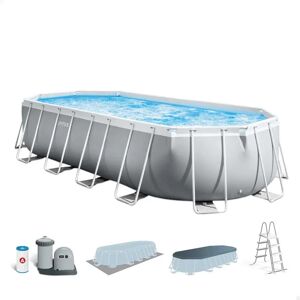 Intex Prism 610x305x122 Cm Steel Oval Pool Frame Above Ground Grey / Blue 18202 Liters unisex Intex Prism 610x305x122 Cm Steel Oval Pool Frame Above Ground Grey / Blue 18202 Liters unisex