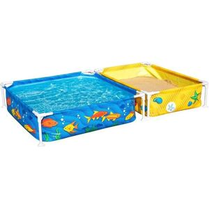 Bestway 561 Square Tubular Removable Pool With Sandbox Blue / Yellow 213 x 122 x 30.5 cm unisex Bestway 561 Square Tubular Removable Pool With Sandbox Blue / Yellow 213 x 122 x 30.5 cm unisex